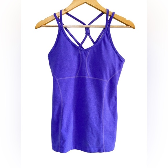 ATHLETA PURPLE EMPOWERMENT TANK TOP WOMEN'S SIZE SMAILL STRAPPY BACK ATHLETIC - Picture 1 of 7